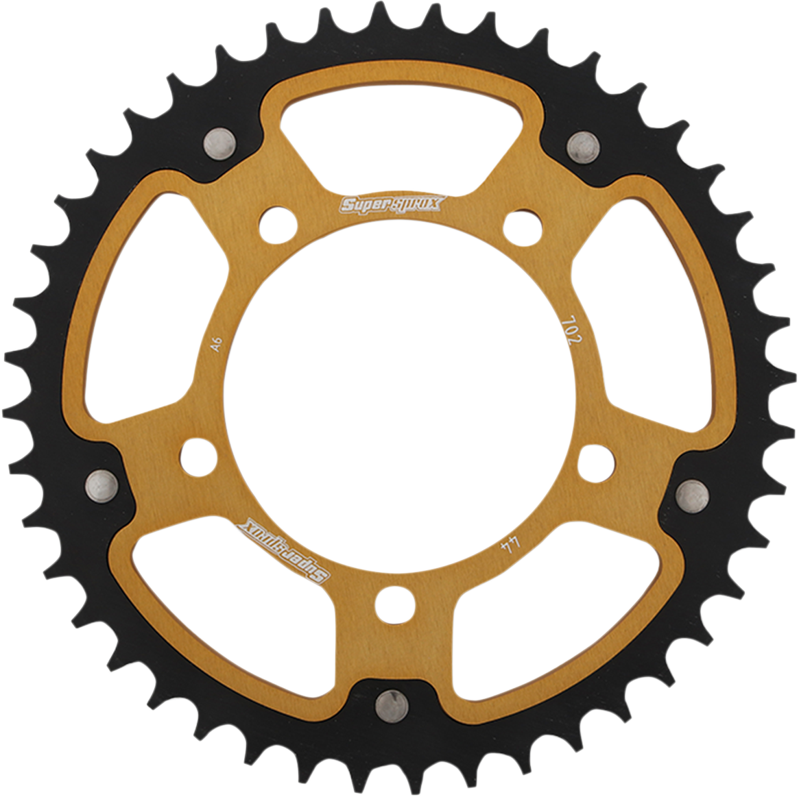 SUPERSPROX Stealth Rear Sprocket - 44 Tooth - Gold - Aprilia RST-702-44-GLD