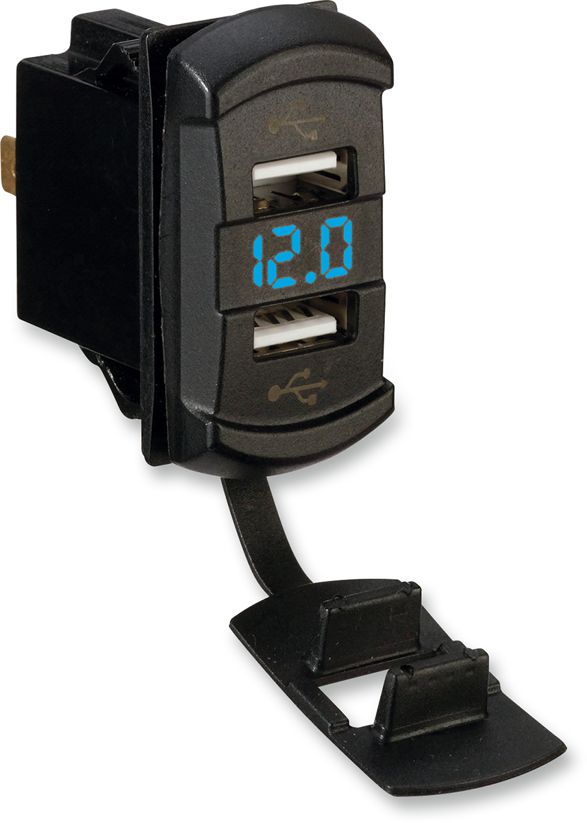 MOOSE UTILITY Dual USB Charger with Voltage Monitor MOOSE DVM-USB