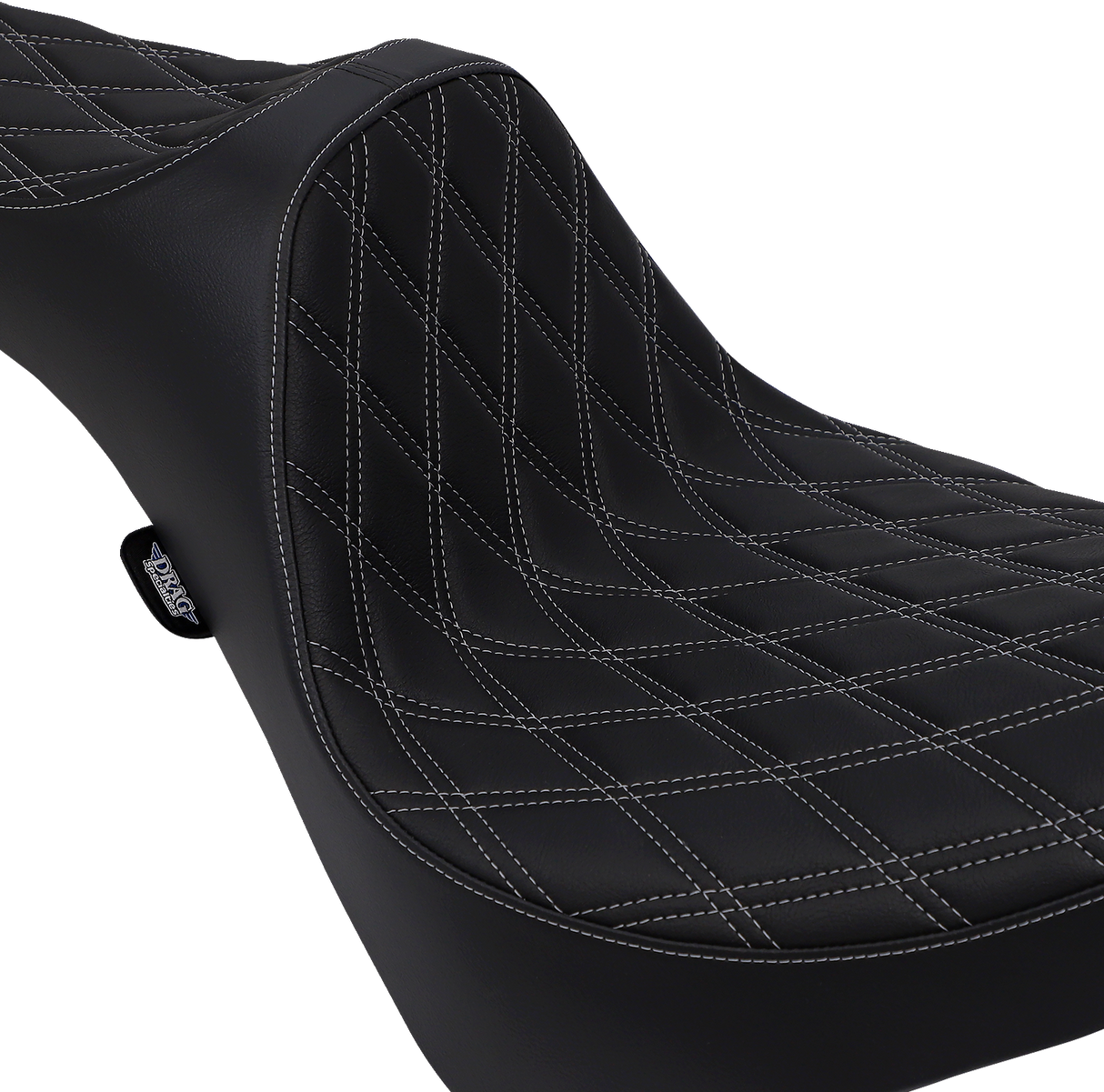 DRAG SPECIALTIES Asiento Predator III - Doble diamante - Costuras plateadas - FL/FX '18-'22 0802-1146 