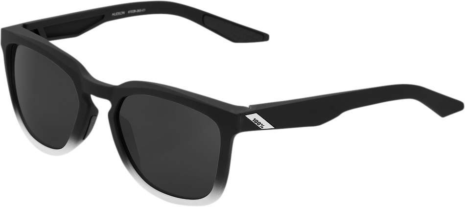 100% Hudson Sunglasses - Black - Black Mirror 61028-265-01