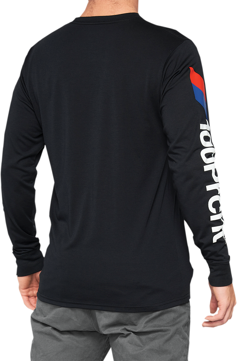 100% Aster Tech T-Shirt - Long-Sleeve - Black - Small 35029-001-10