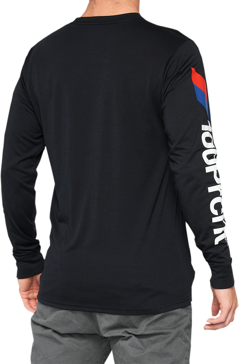 100% Aster Tech T-Shirt - Long-Sleeve - Black - Medium 35029-001-11