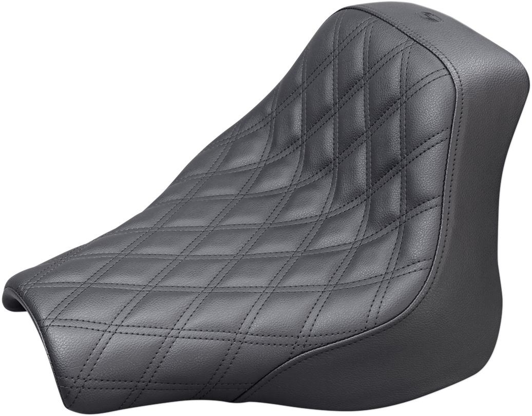 SADDLEMEN Renegade Solo Seat - Lattice Stitched - Black 818-28-002LS