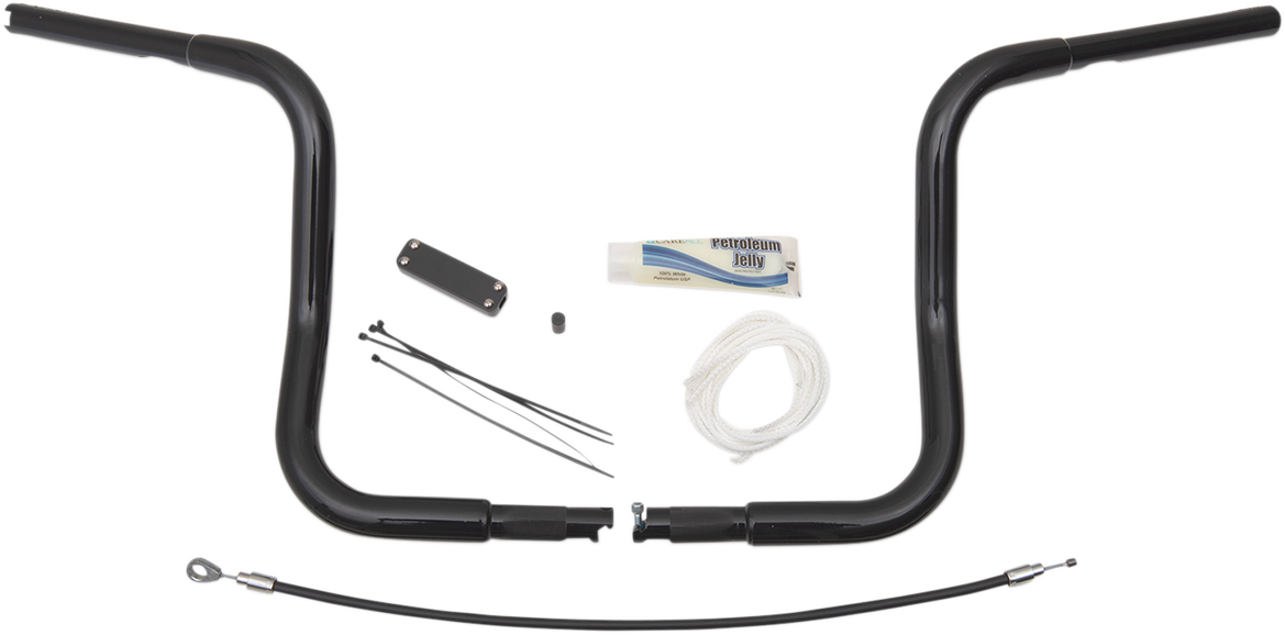 FAT BAGGERS INC. Handlebar Kit - Rounded Top - 12" - Black 909412-B