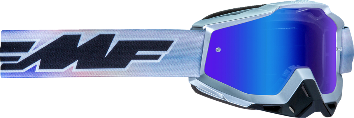 FMF PowerBomb Goggles - Afterburn - Blue/Purple/Gray - Blue Mirror F-50037-00012 2601-3308