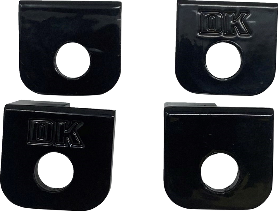 DK CUSTOM PRODUCTS Footpeg Adapter - Front/Back - Black DK-M8-SFT-FPA