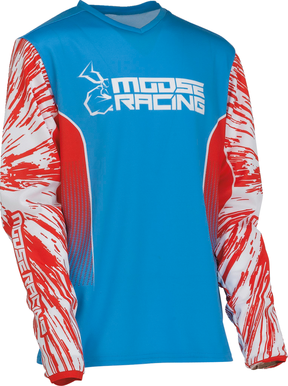 Camiseta juvenil MOOSE RACING Agroid - Rojo/Blanco/Azul - Grande 2912-2264 