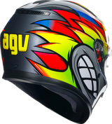 AGV K3 Helmet - Birdy 2.0 - Gray/Yellow/Red - Large 2118381004012L