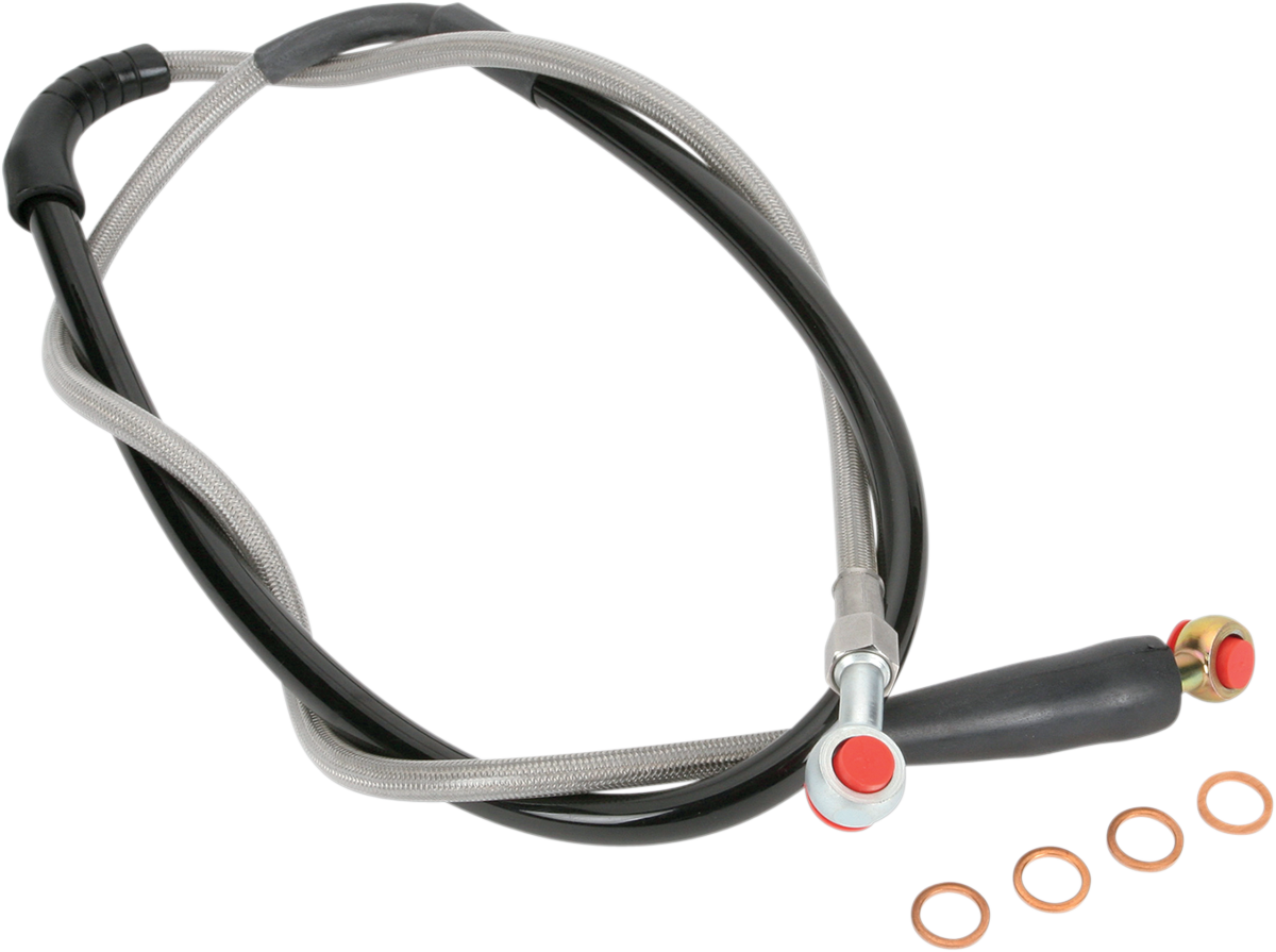 MOOSE RACING Brake Line - Front - Stainless Steel - Honda H02-1-043/P