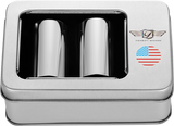 FIGURATI DESIGNS Docking Hardware Covers - American Flag - Long - Stainless Steel FD20-DC-2545-SS