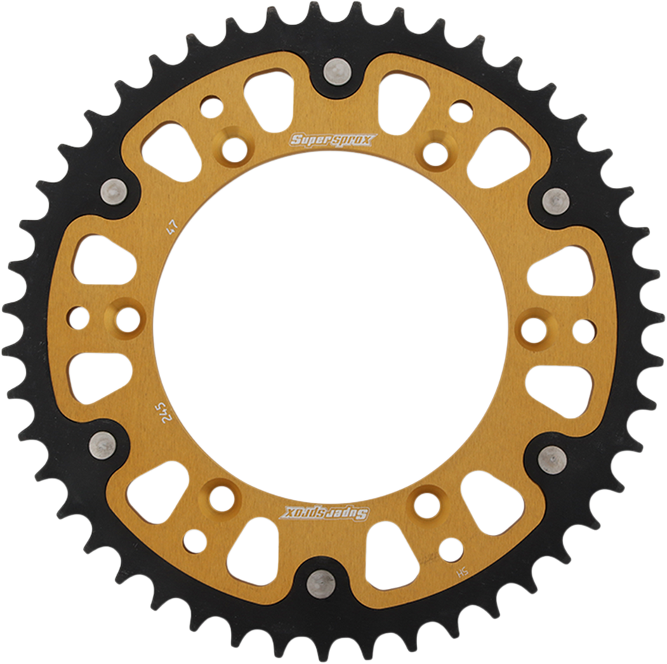 SUPERSPROX Stealth Rear Sprocket - 47 Tooth - Gold - Yamaha RST-245-47-GLD