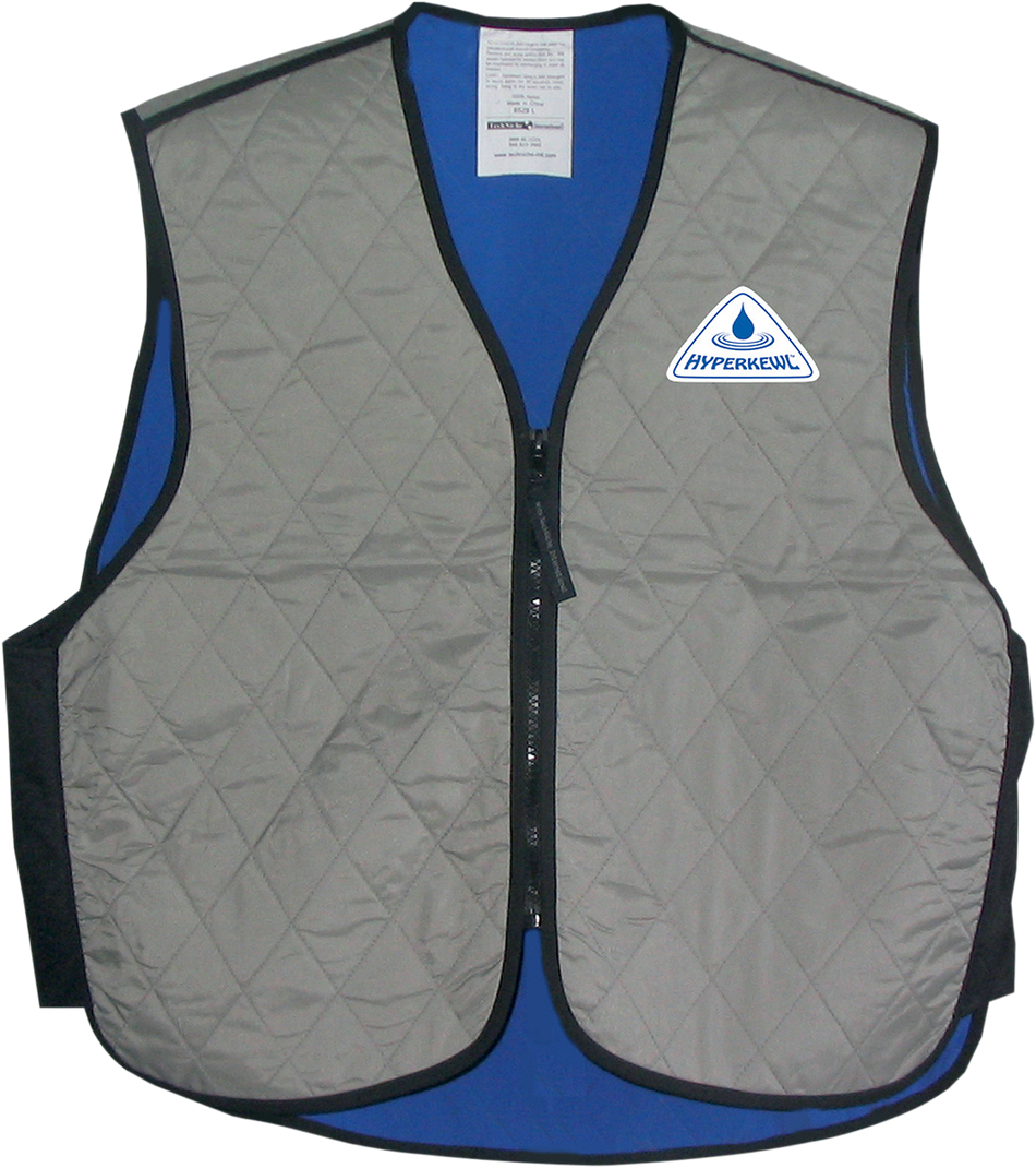 HYPER KEWL Evaporative Cooling Sport Vest - Silver - Large 6529SIL-L