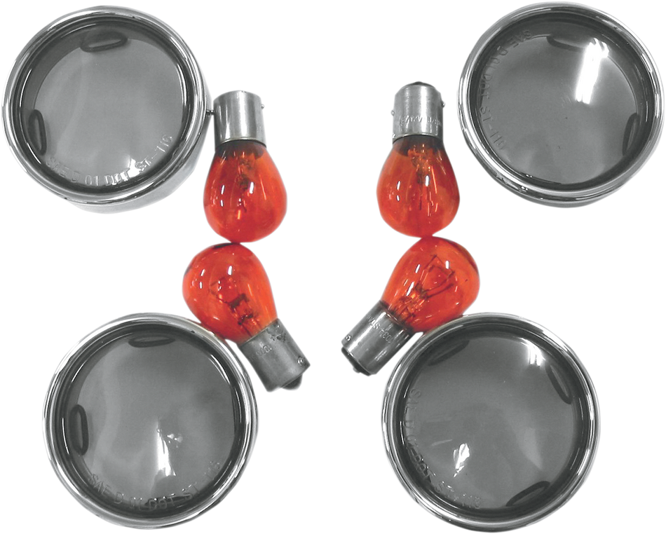 DRAG SPECIALTIES Kit de lentes con anillo embellecedor - Ahumado L12-0226L 