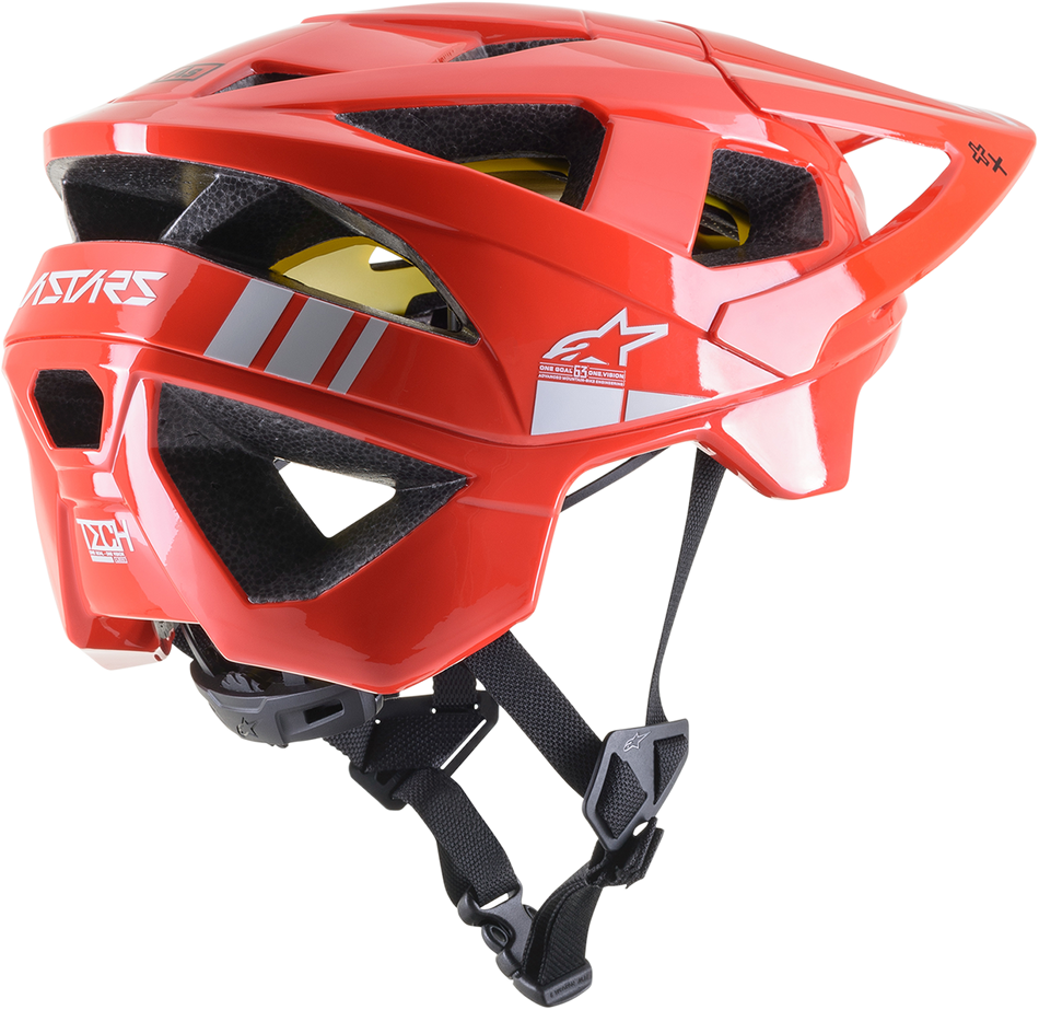 ALPINESTARS Vector Tech Helmet - Bright Red/Light Gray Glossy - MIPS® - Large 8700721-3199-LG