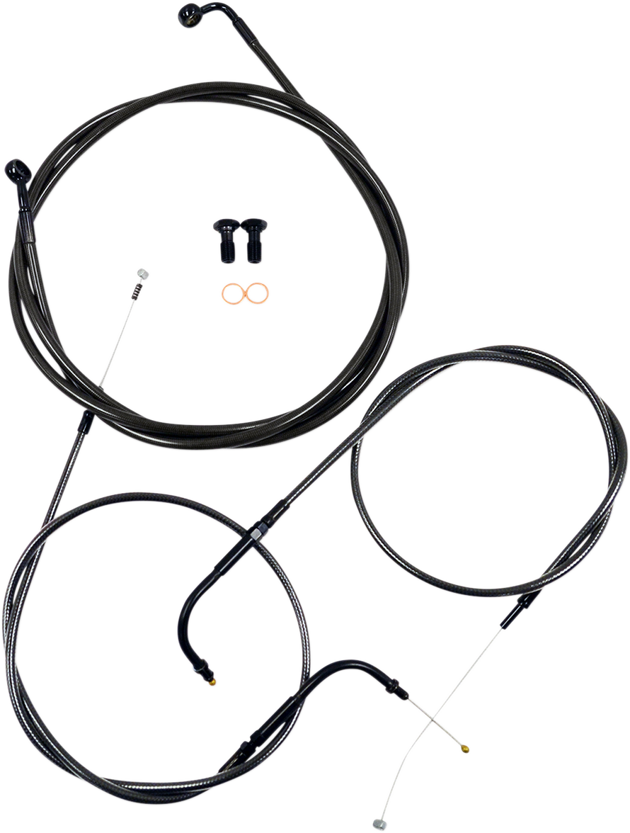 LA CHOPPERS Kit de cable de manillar/línea de freno - Manillar Ape Hanger de 18" - 20" - Medianoche LA-8230KT-19M 