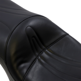 LE PERA Sorrento 2-Up Seat - Stitched - Black - FLHT LK-907