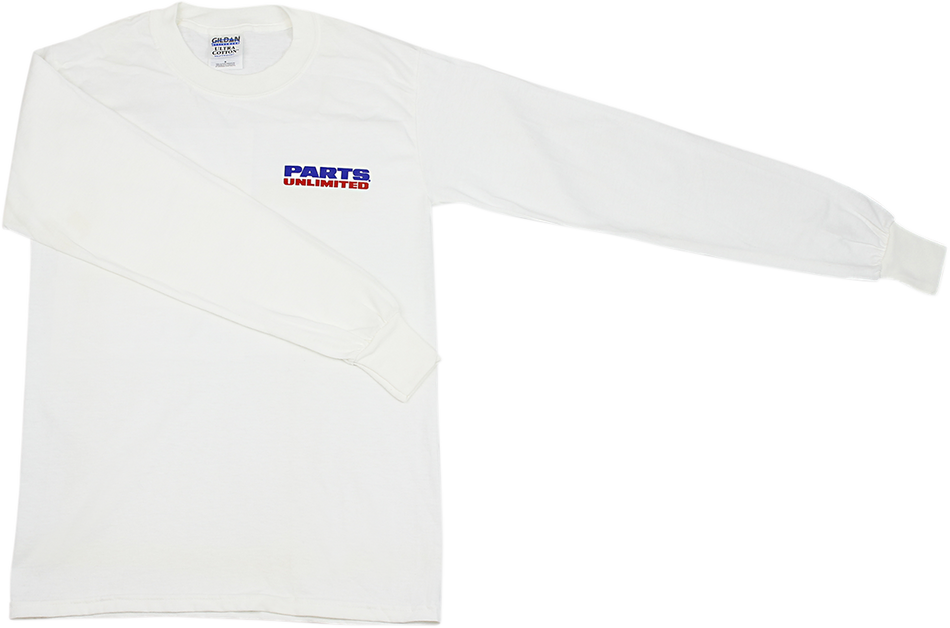 Parts Unlimited Logo Long-Sleeve T-Shirt - White - Small Pre121s