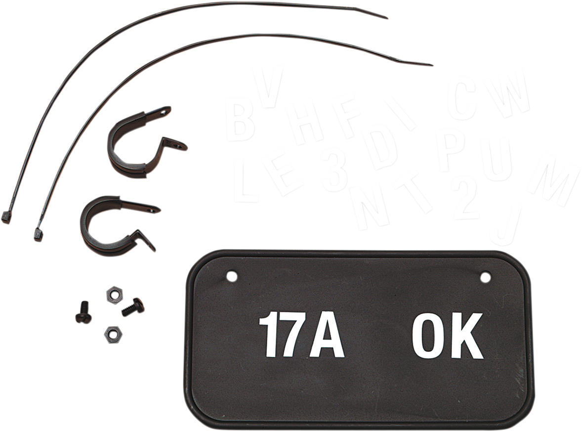 HARDLINE ATV License Kit - Black 2341B