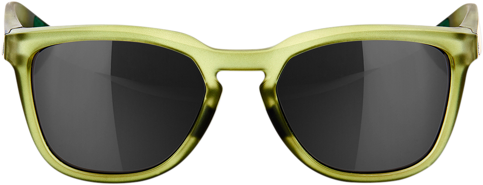 100% Hudson Sunglasses - Olive - Black Mirror 61028-296-61