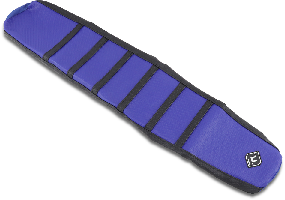 FLU DESIGNS INC. Pro Rib Seat Cover - Blue/Black - YZ '03-'05 35509