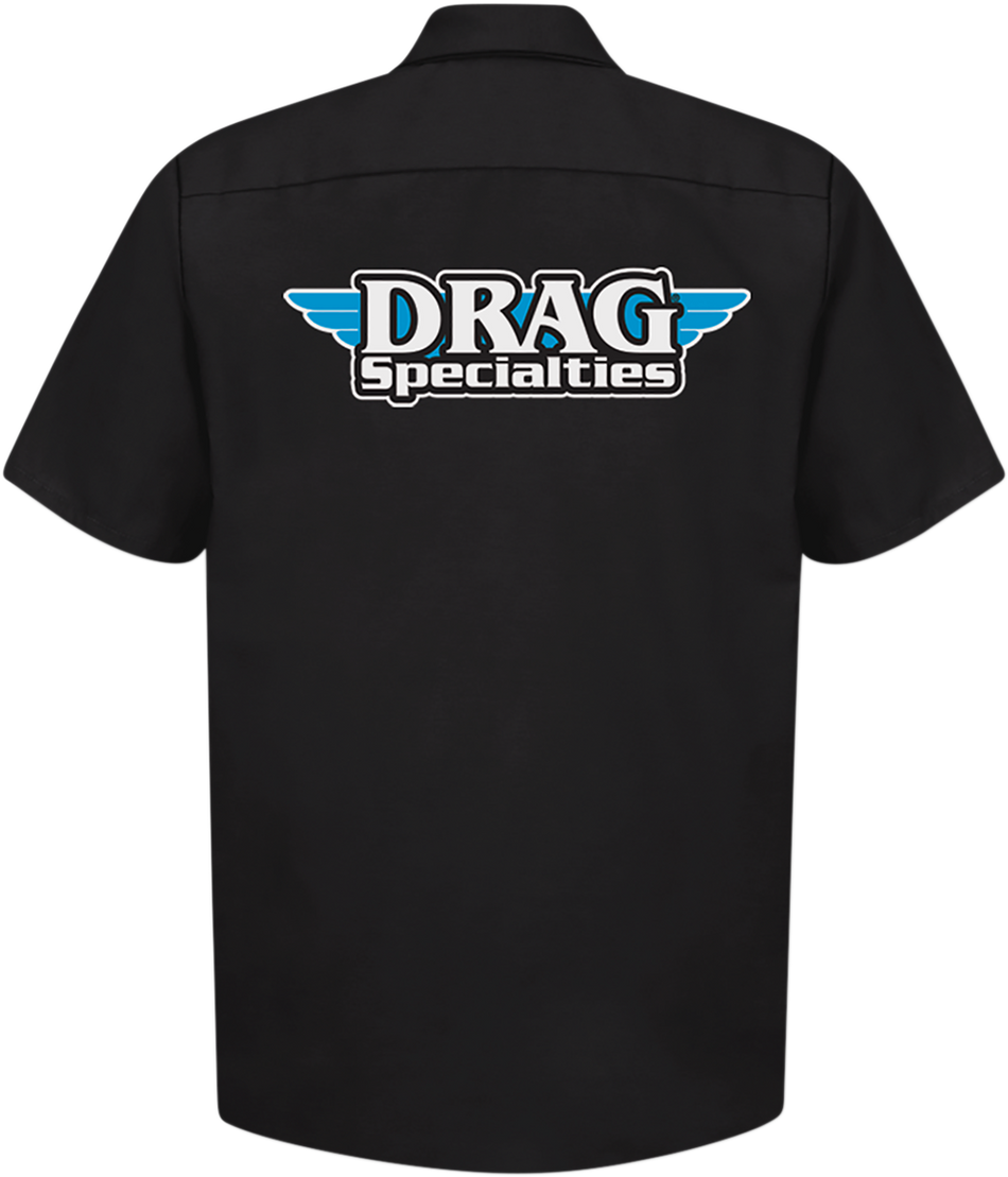 THROTTLE THREADS Drag Specialties Shop Shirt - Black - Small DRG31ST24BKSM