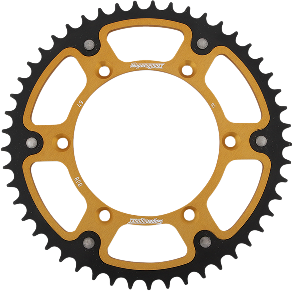 SUPERSPROX Stealth Rear Sprocket - 49 Tooth - Gold - Kawasaki/Suzuki RST-808-49-GLD