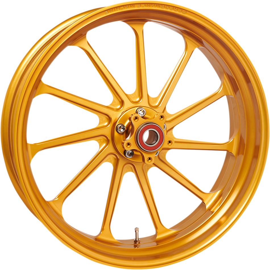 PERFORMANCE MACHINE (PM) Wheel - Assault - Single Disc - Rear - Gold Ops - 18"x5.50" - ABS 12697814RASLAPG