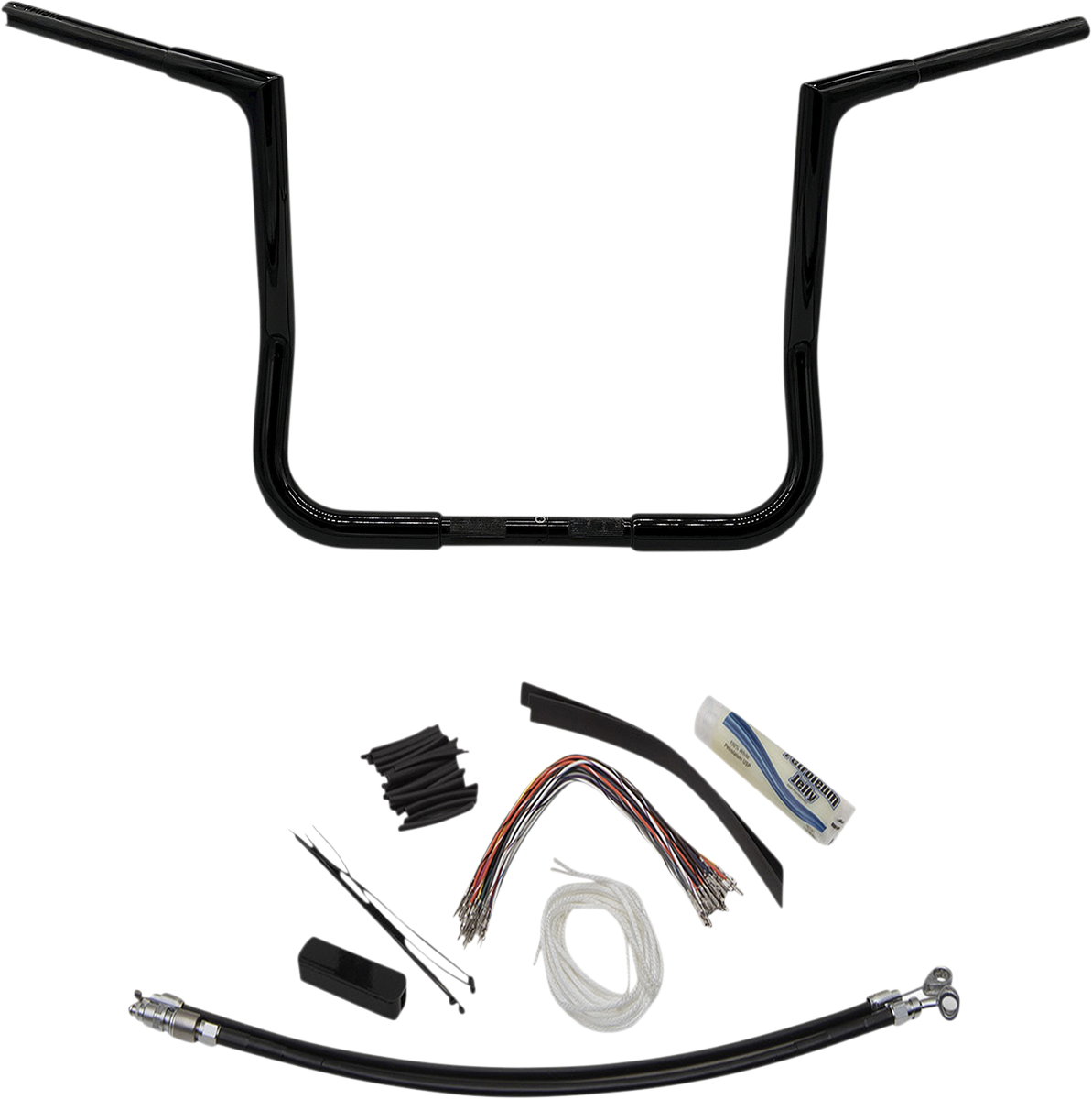 FAT BAGGERS INC. Handlebar Kit - Flat Top - 14" - Black 709114-B