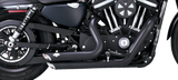 VANCE & HINES Shortshots Staggered Exhaust System - Black Iron 883 /1200 47329