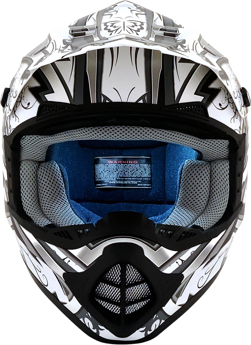 AFX FX-17Y Helmet - Butterfly - Matte White - Small 0111-1390