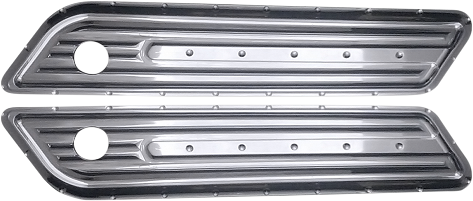 COVINGTONS Saddlebag Hinge Cover - Dimpled - Chrome C1010-C