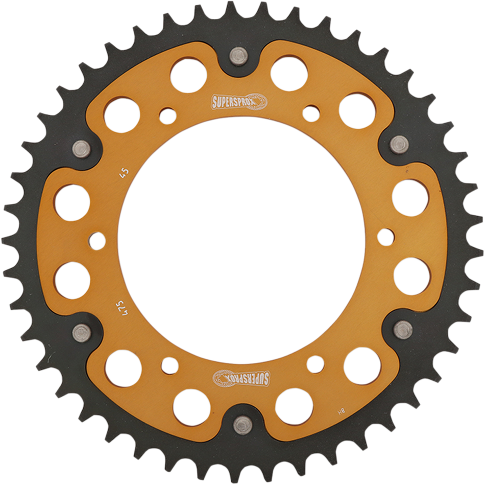 SUPERSPROX Stealth Rear Sprocket - 45 Tooth - Gold - Kawasaki RST-475-45-GLD
