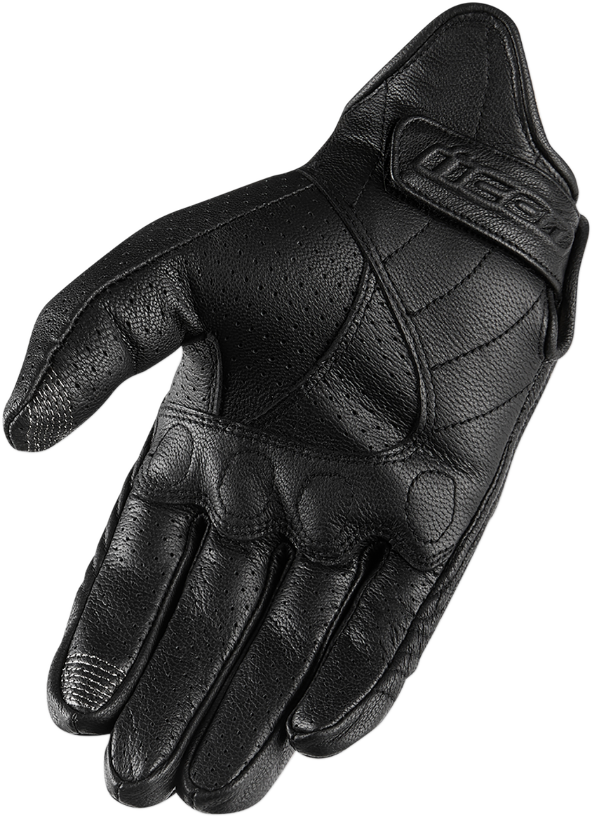 ICON Pursuit Classic™ Perforated Gloves - Black - Large 3301-3832