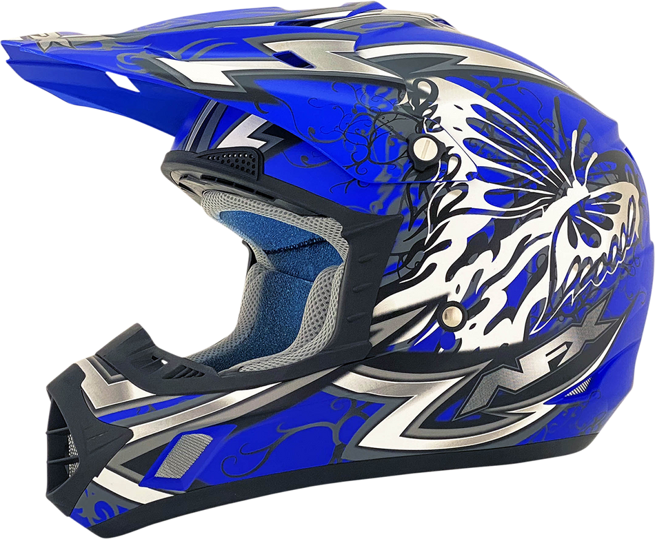 AFX FX-17Y Helmet - Butterfly - Matte Blue - Small 0111-1387