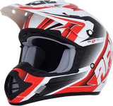 AFX Fx-17 Helmet - Force - Pearl White/Red - Xs 0110-5243