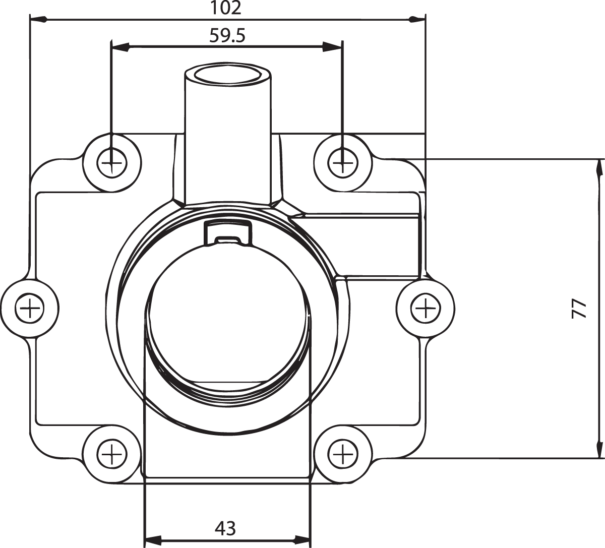 KIMPEX Carburetor Flange - Polaris 301735