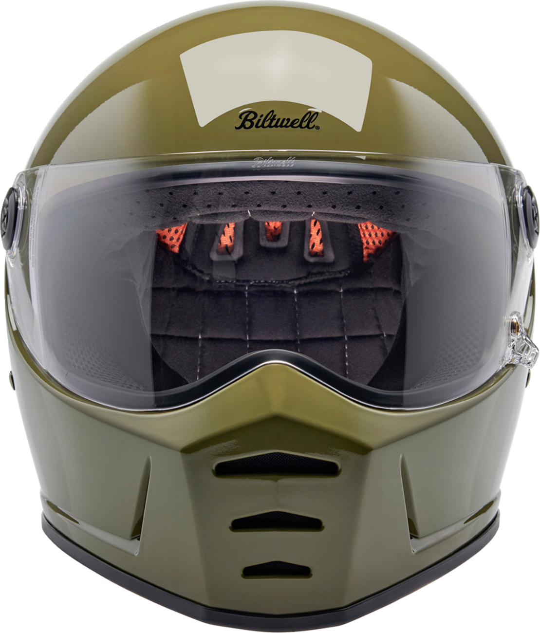 BILTWELL Lane Splitter Helmet - Gloss Olive Green - 2XL 1004-154-506