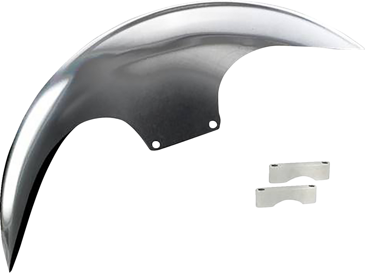 PAUL YAFFE BAGGER NATION Cafe Front Fender - 21" - Chrom-Adapter PYO:CAFE-21-14L-C