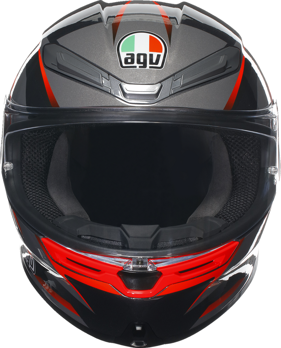 AGV K6 S Helmet - Slashcut - Black/Gray/Red - Small 2118395002014S