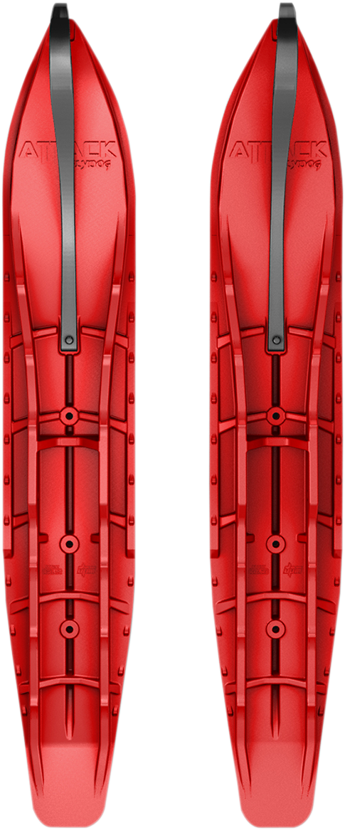 SLYDOG SKIS Attack Ski - Red - 7" - Pair ATKSOLREDLOPBLK