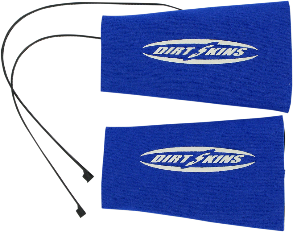 SCHAMPA & DIRT SKINS 7.5" Inverted Dirt Skins Fork Covers - 2 mm Neoprene - Blue/White DSFRKSEAL12-2