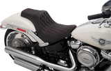 DRAG SPECIALTIES Predator III Seat - Double Diamond - Red Stitching - FLFB/S '18-'22 0802-1190