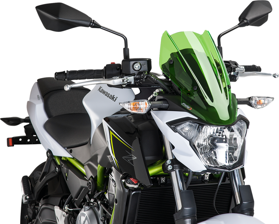 PUIG HI-TECH PARTS New Generation Windscreen - Green - Kawasaki 9588V