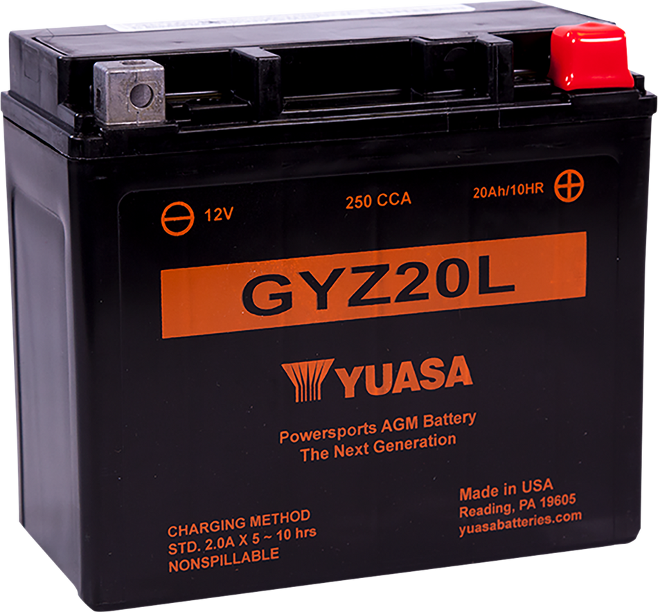 YUASA AGM Battery - GYZ20L YUAM720GZ