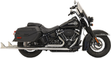 BASSANI XHAUST Chrome True Duals 36" in. 2-1/4" Fishtail Mufflers With Baffles for 2018-2020 Softail   1S96E-36 1800-2377