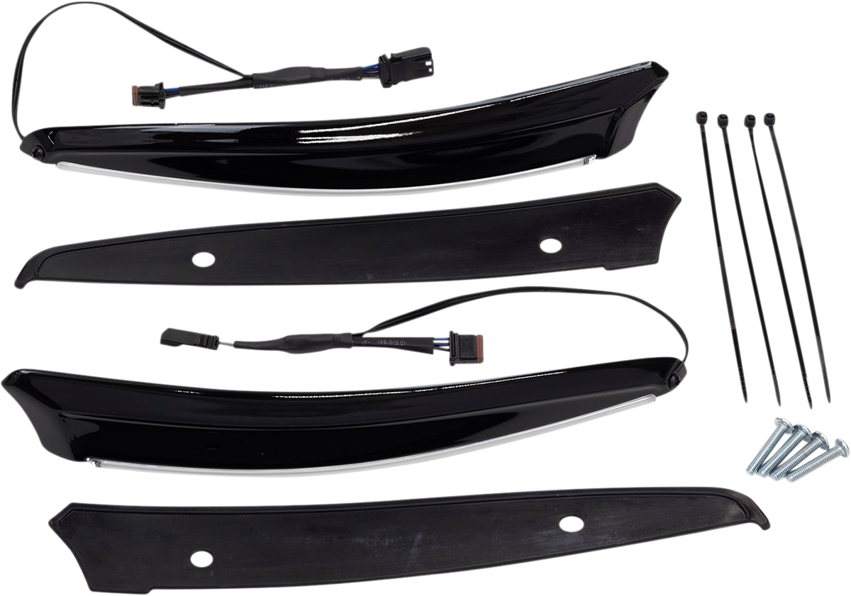 CIRO LED Windshield Trim - 15-20 FLTR - Black 11051