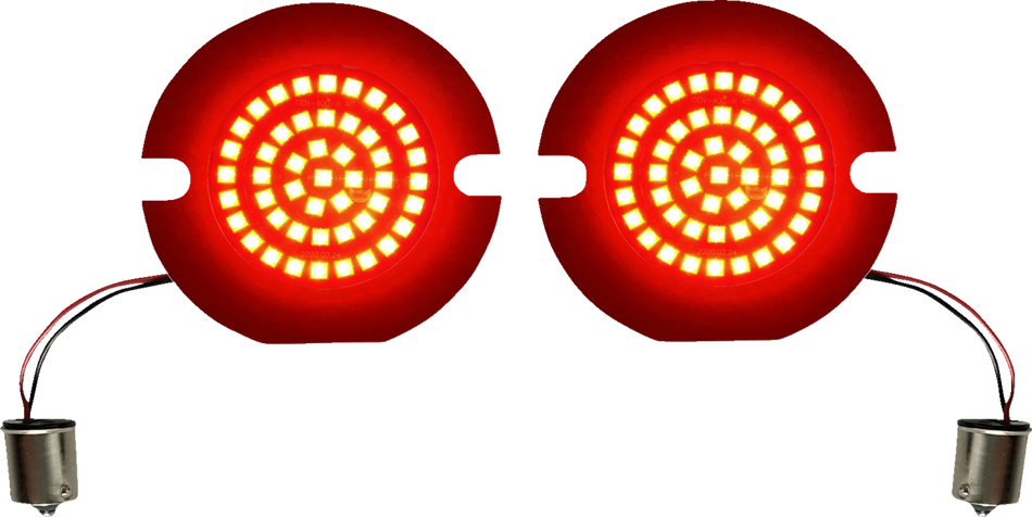 CUSTOM DYNAMICS Inserto de señal de giro - LED - Rojo - Plano GEN-4-R-1156-T 