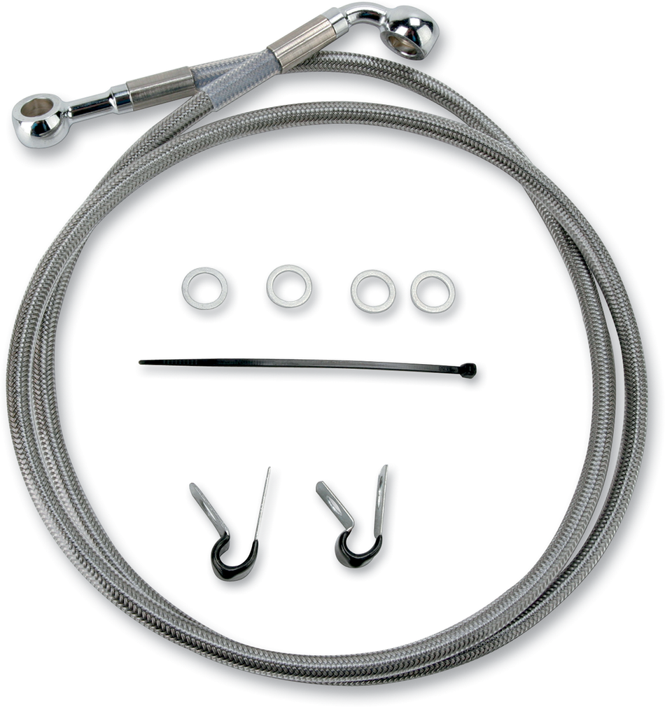 DRAG SPECIALTIES Brake Line - Front - +2" - Stainless Steel - XL 660310-2