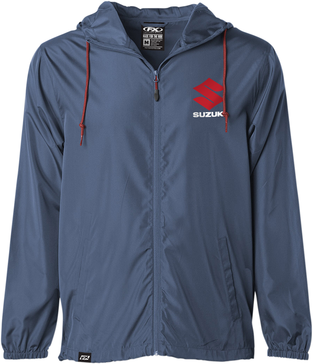 FACTORY EFFEX Suzuki Windbreaker - Navy - Medium 23-85412