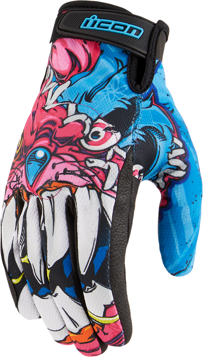 ICON Hooligan™ Beastie Bunny Gloves - Pink - 2XL 3301-4418